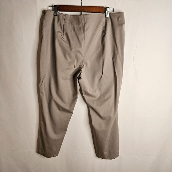 Lafayette 148 New York Size 12 Stanton Tan Skimmer Crop Pant Capris 23" Inseam - Picture 4 of 10